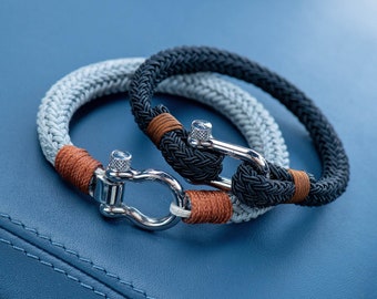 Blue Cord Bracelet, Mens Beaded Bracelet, Rope Bracelet Guys, Bracelet for Her, Rope Chain Bracelet, simple bracelet men