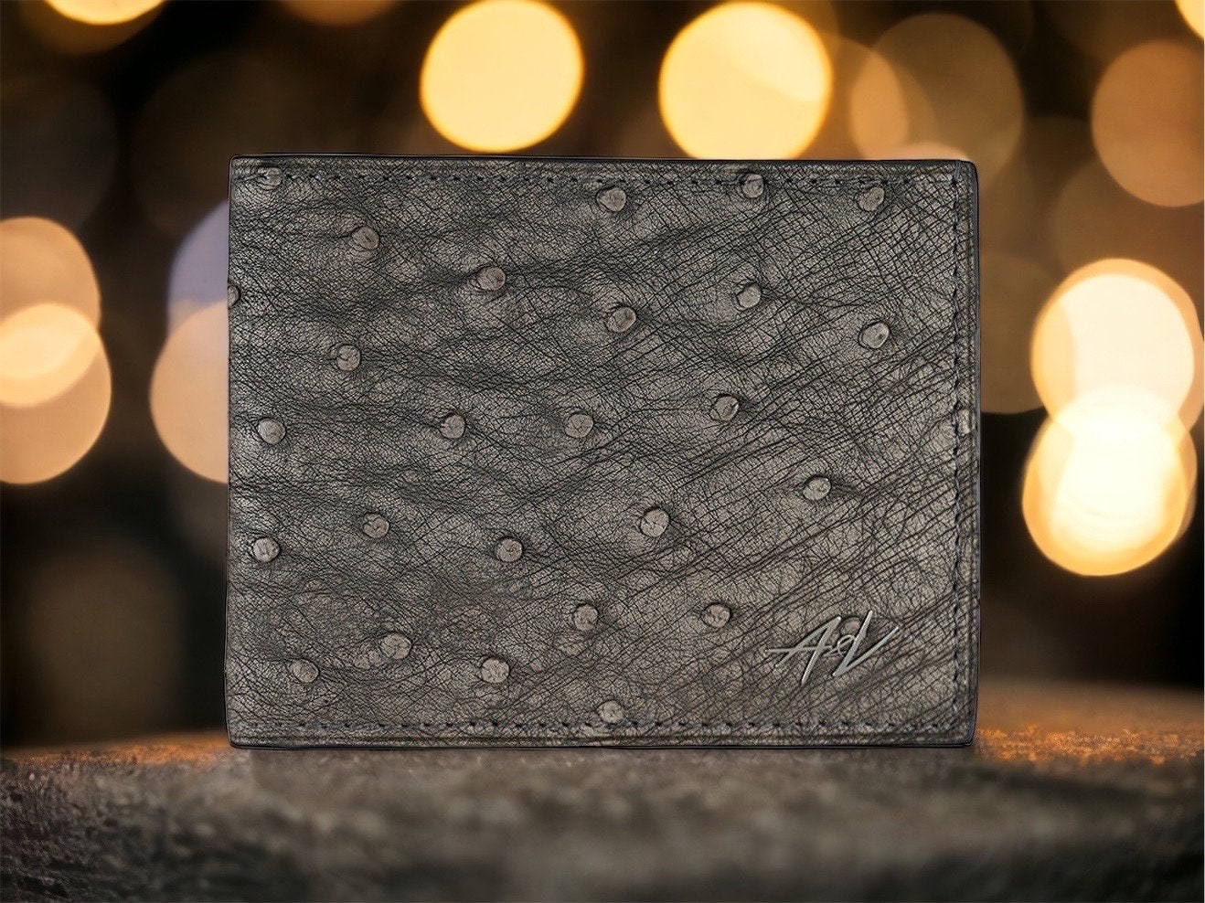 Ostrich Leather Wallet Luxury Wallets - Real Mens Wallets