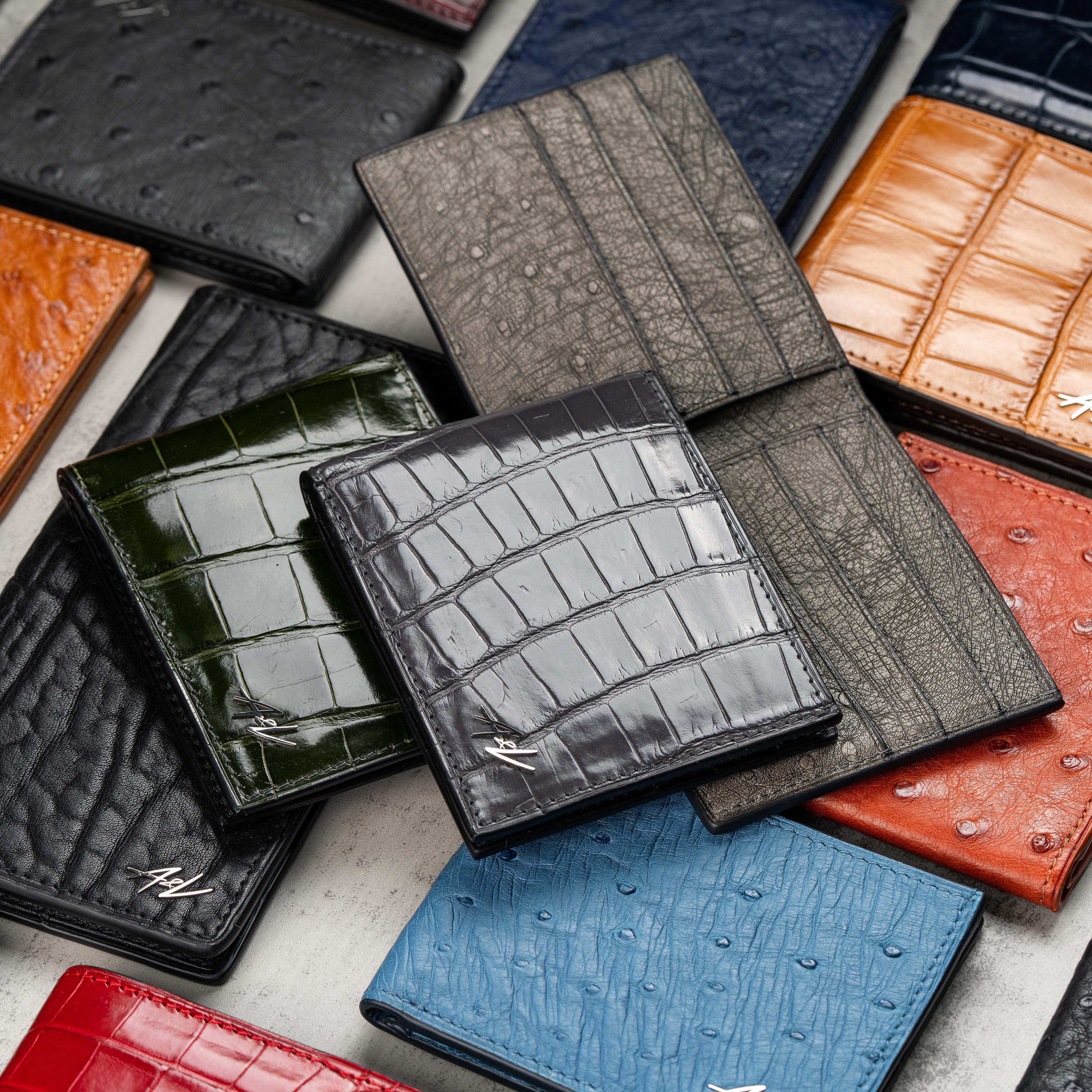 CTHY　LUXURY MATERIAL WALLET Annonay Handmade Alligator Leather Wallet: Luxury Italian Calfskin Lining