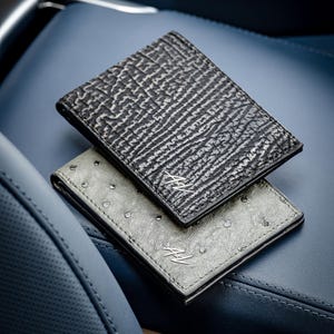 Haaienleren portemonnee, luxe leren portemonnee, portemonnee haaienleer, cadeau voor hem, beste leren portemonnees, portemonnee handgemaakt, leren merkportemonnee