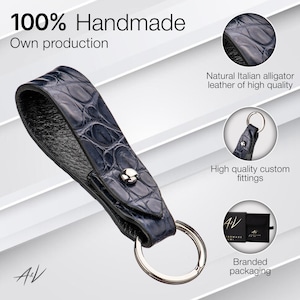 Handcrafted Shark skin keychain, Luxury Keychain "Rivet" from Shark Leather, Key Ring in gift Box, Gift for him, Gift for her