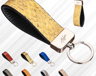 Ręcznie robiony brelok ze skóry pytona: luksusowy brelok