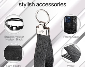 Luxury Python Leather Keychain: Handmade Key Ring