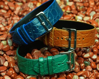 Rare Crocodile Leather Studs Bracelet Rare Crocodile Leather Studs