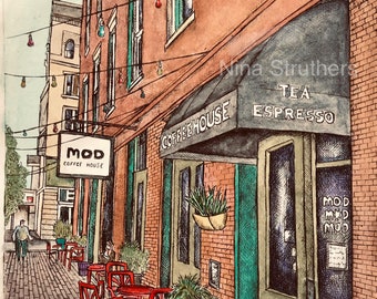 Mod Coffeehouse, Post Office Street, Galveston Texas