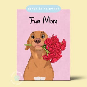 Custom Pet Cartoon for Mom, Mother's Day Dog Portrait, Cat, Dog and Horse Drawing Gift, Pet Art from Photo, Funny Gift for Pet Mom