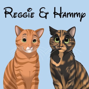 Retrato de gato personalizado / Dibujo de gato personalizado a partir de una foto / Regalo para amantes de los gatos / Arte conmemorativo para mascotas / Ilustración digital de gato