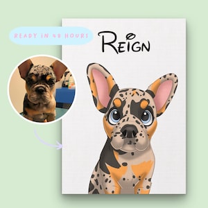 Personalized Pet Cartoon Portrait, Custom Dog Illustration, Cat Cartoon Art, Digital Pet Illustration, Pet Lover Keepsake, Gift for Fur Mom
