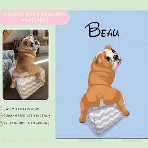 Retrato de mascota personalizado / Dibujo de perro, gato y conejo a partir de una foto / Arte personalizado para mascotas / Regalo único para amantes de las mascotas / Impresión artística digital