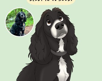 Custom Cartoon Pet Portrait | Personalized Pet Illustration | Dog or Cat Cartoon Style | Pet Lovers Gift | Pet Memorial | Digital Pet Art