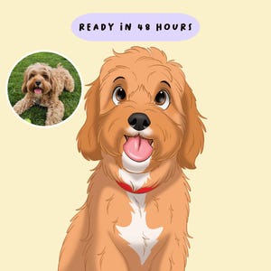 Personalized Cartoon Pet Portrait | Digital Pet Art from Photo | Custom Dog or Cat Cartoon Style | Pet Caricature | Pet Illustration Gift