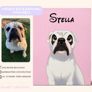 Custom Cartoon Pet Portrait | Dog & Cat Art | Fun Pet Gift | Personalized Animal Illustration | Pet Lover Decor | Valentines Gift for Her