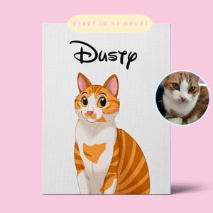 Arte de dibujos animados de gatos personalizados, retratos de perros y gatos personalizados, ilustración de mascotas dibujada a mano, regalo para amantes de las mascotas, dibujo digital de mascotas, estilo de dibujos animados de mascotas