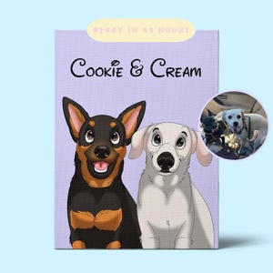 Custom Pet Portrait From Photo, Hand-Drawn Dog Art, Digital Pet Illustration, Personalized Pet Gift, Cartoon Pet Drawing, Gift for Fur Mom