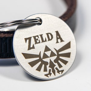 Zelda Game Legendary Custom Dog Name Tag, Eco Friendly Gift for Pet Parents, Dog, Cat Lovers, Solid Stainless Steel Engraved Pet ID name tag