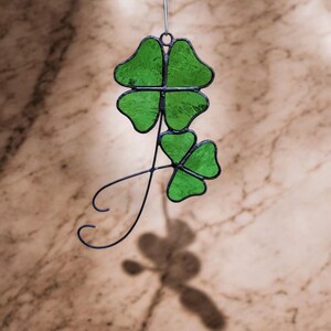 Lucky Four & Three-Leaf Clovers Window Hanging, Handmade St. Patrick’s Day Shamrock Suncatcher – Made to Order,