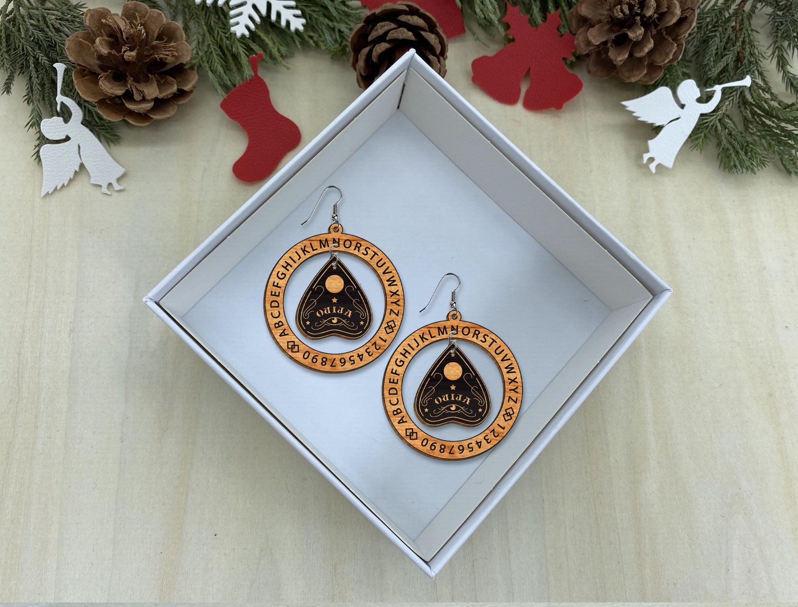 Ouija Board Earrings SVG Spooky Ouija Board Earrings Bundle Etsy