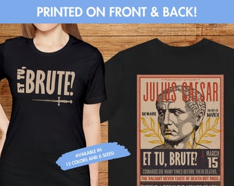 Julius Caesar Womens Tshirt Shakespeare Fun Literature English Major Stage Play Cool Teacher gift Cute Theater Aesthetic gift for her Short