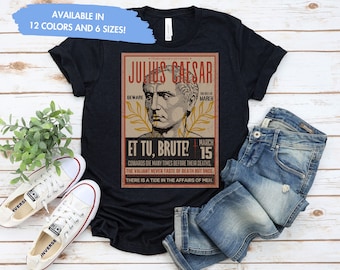 Julius Caesar Shakespeare Tshirt cute Womens Literature Shirt et tu brute ides Academic Vintage Band Tee Fun English Teacher gift for her