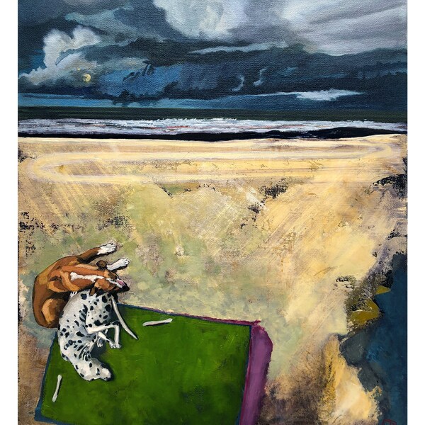Dog Beach Art Etsy Australia