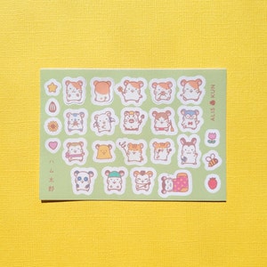 Foglio di mini adesivi Hamtaro