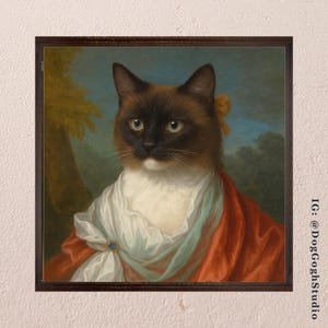 Regal Custom Pet Portrait, Royalty Pet Portrait, Dog Portrait, Cat Portrait, Royal Pet Painting, Regal Pet Portrait