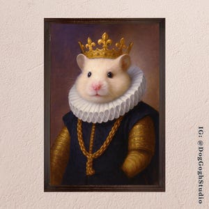 Custom Pet Portrait, Dog Portrait, Cat Portrait, Royal Pet Painting, Baroque Pet Portrait