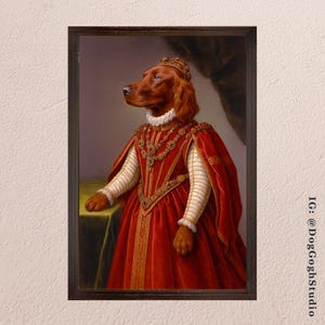 Renaissance Pet Portrait, Custom Renaissance Pet Portrait, Pet as Renaissance Royalty, Pet Portrait on Canvas