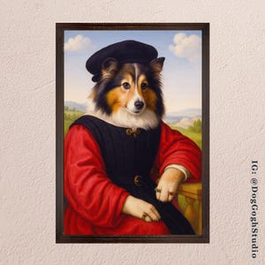 Renaissance Pet Portrait, Custom Renaissance Pet Portrait, Pet as Renaissance Royalty, Royalty Cat Painting Custom, Custom Dog Portrait Gift