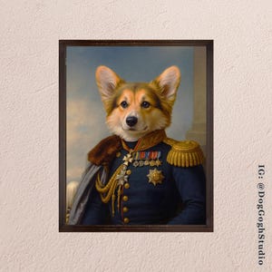 Regal Custom Pet Portrait, Royalty Pet Portrait, Dog Portrait, Cat Portrait, Royal Pet Painting, Regal Pet, Funny wall art for your home