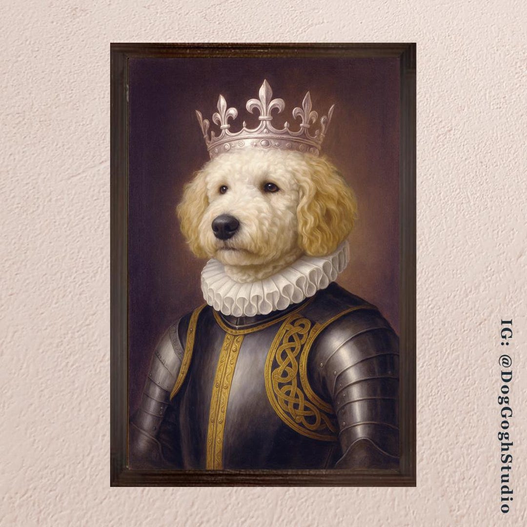 Custom Pet Portrait, Royal Pet Portrait, Cat Portrait, Dog Portrait ...