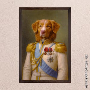 Regal Custom Pet Portrait, Dog or Cat Portrait, Royal Pet Painting, Custom Royal Pet Portrait, Dog Cat Painting, Funny Pet Costume Wall Art