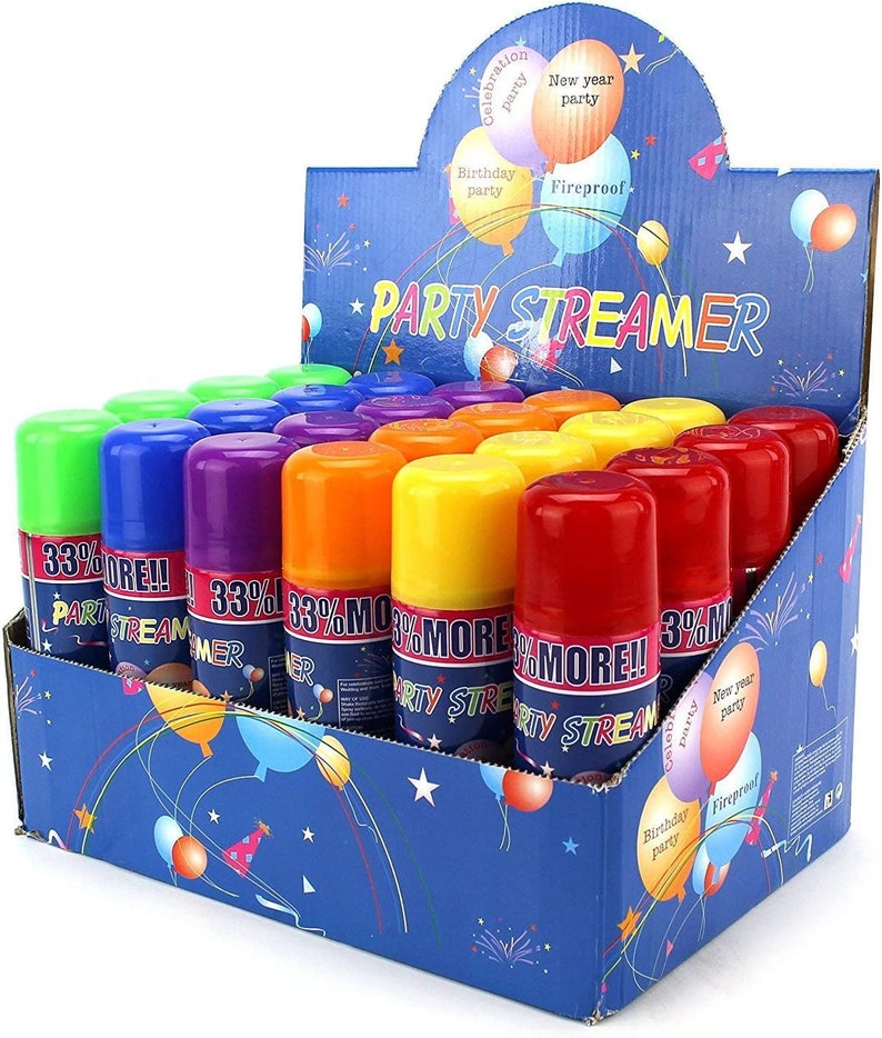 Party Streamer Spray String in a Can Children's Kid's Etsy