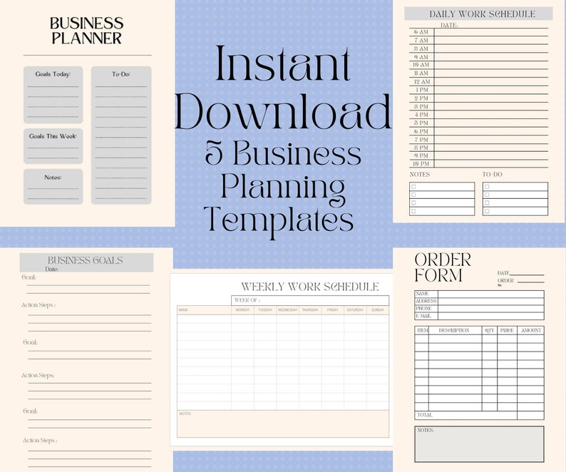 Simple Business Planning Templates for Productive Days in Your Business Simple Business Planning Templates for Productive Days in Your Business