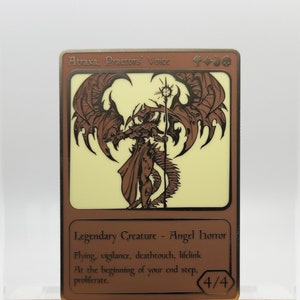 Atraxa, voix des préteurs, carte de procuration plaquée or