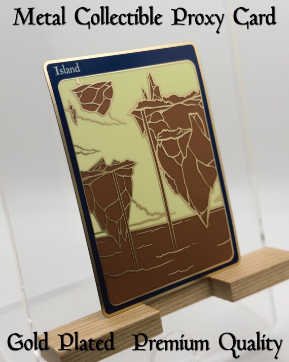 Island Basic Land, Full Art Premium Gold Plated Proxy Card - EDH Commander  - Standard MTG Size - Collector's Edition - Etsy