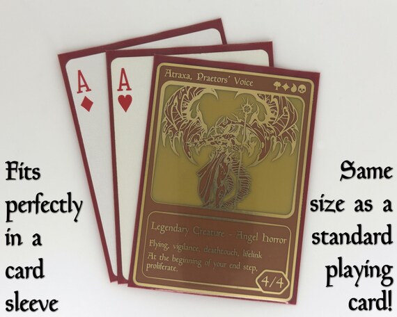 mtg premium cards Atraxa, Praetors' Voice, Full Art Premium Gold Plated Proxy Card - EDH  Commander - Standard MTG Size - Collector's Edition