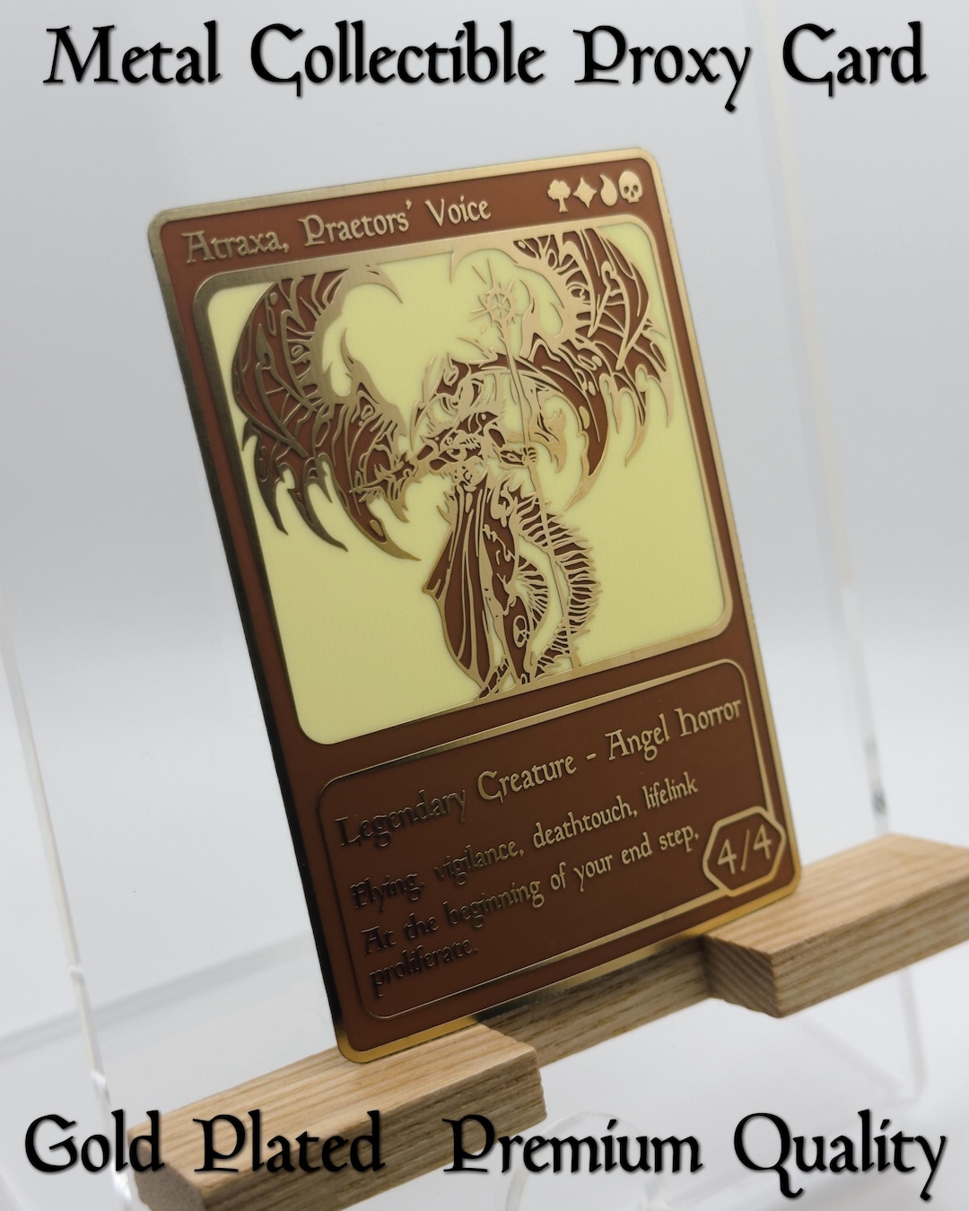 mtg atraxa praetors voice commander deck Atraxa, Praetors' Voice, Full Art Premium Gold Plated Proxy Card - EDH  Commander - Standard MTG Size - Collector's Edition