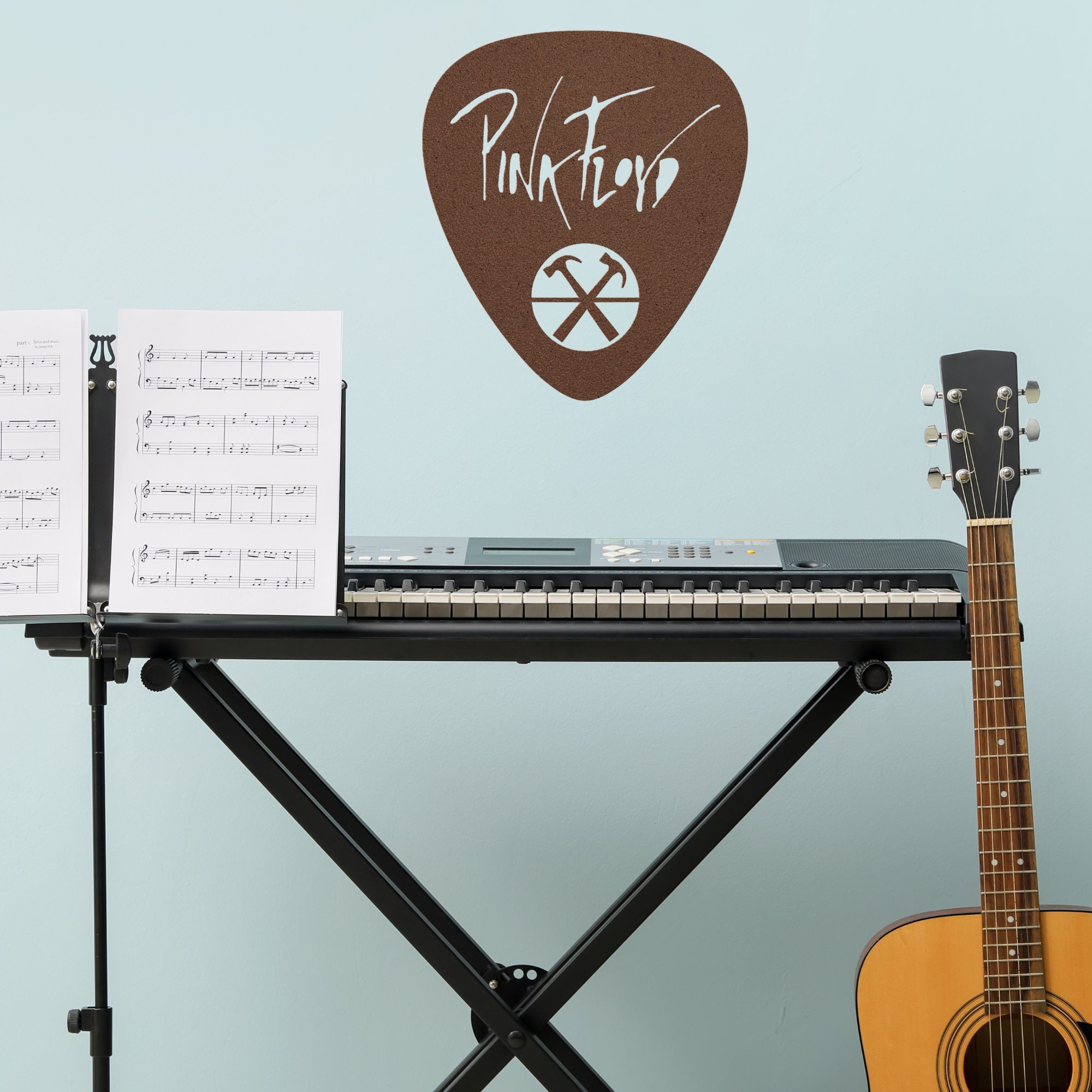 Pink Floyd Wall Art Pink Floyd Artwork Guitar Pick Metal Etsy