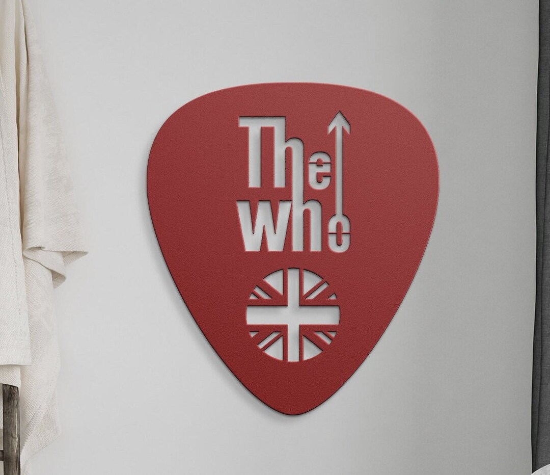 Steel Sign the Who Wall Art the Who Artwork Guitar Pick Etsy