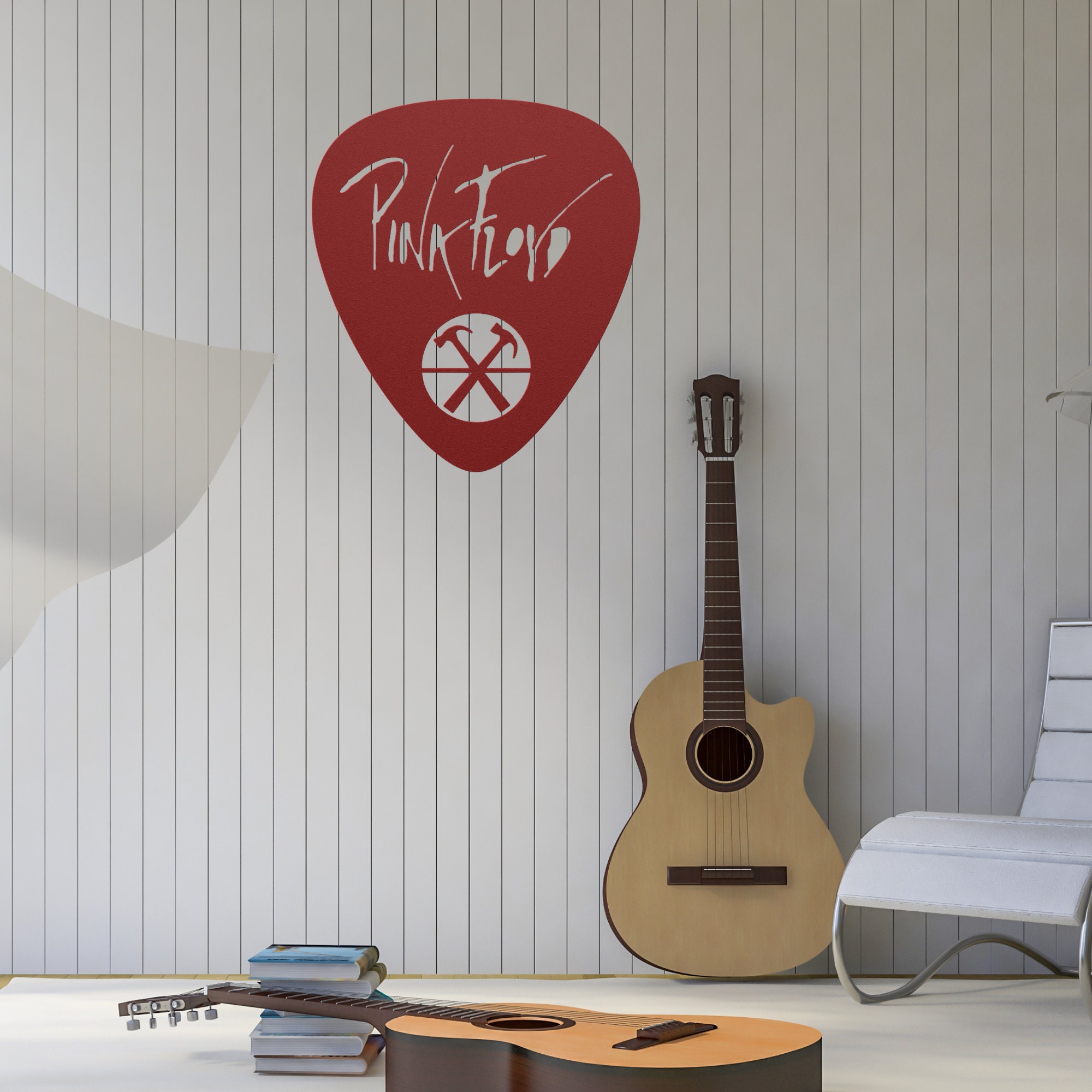 Pink Floyd Wall Art Pink Floyd Artwork Guitar Pick Metal Etsy