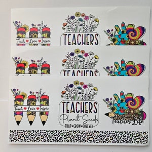 UV DTF Teachers Plant Seeds| 16oz Libbey Wrap|Ready to Apply|Permanent Adhesive|Waterproof