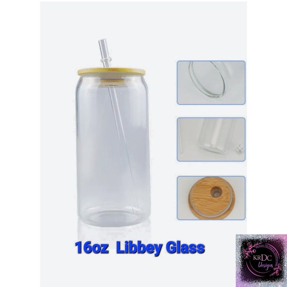 Beer Glass Can, Sublimation, 16oz Libby glass can Blank Glass Can