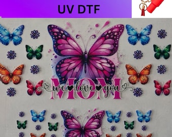 UV DTF Decal Mom |Chapstick Keychain Decal |Decals For Keychains