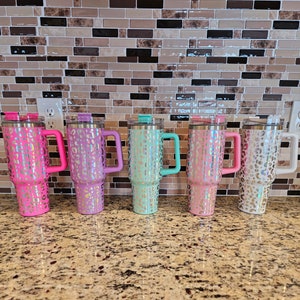 40oz Tumbler with Handle | Large Cup with Straw | 40oz Mug | Huge Water Bottle| Stainless Steel | Ready to Ship