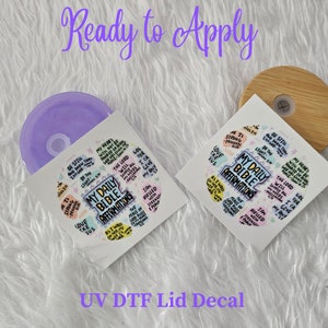 UV DTF My Bible Affirmation Lid Decal