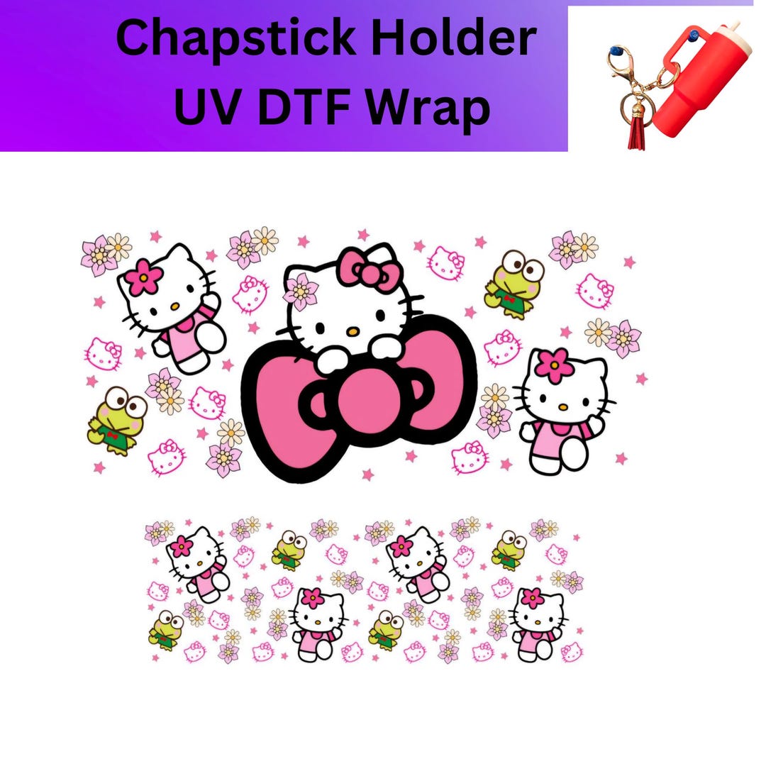 UV DTF Decal Kitty|chapstick Keychain |decals for Keychains - Etsy