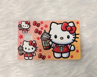UV DTF Kitty | Debit & Credit Bank Card Wrap| Waterproof Vinyl Sticker