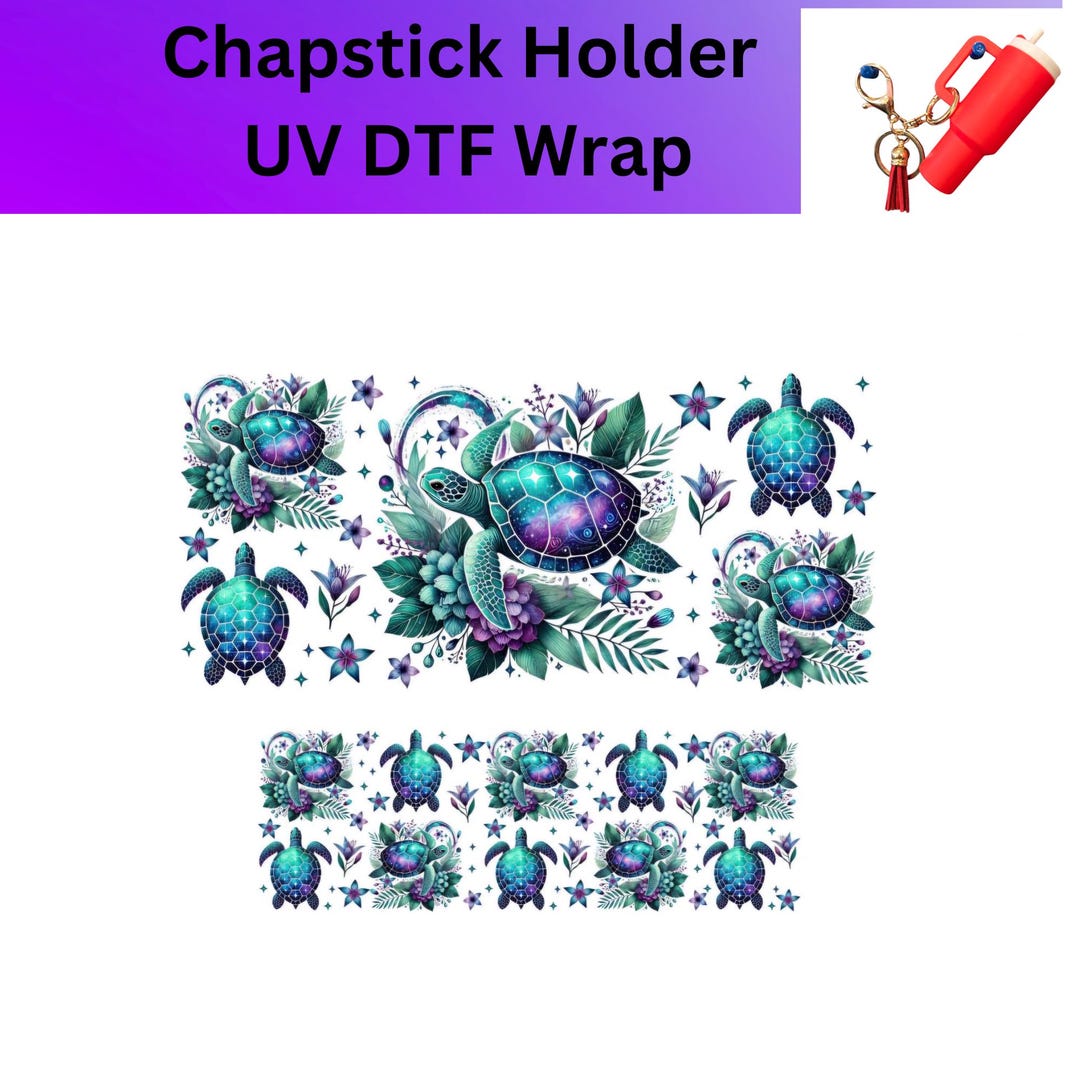 UV DTF Decal Turtles|chapstick Keychain Decal |decals for Keychains - Etsy