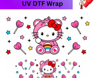 UV DTF Decal Kitty|Chapstick Keychain |Decals For Keychains